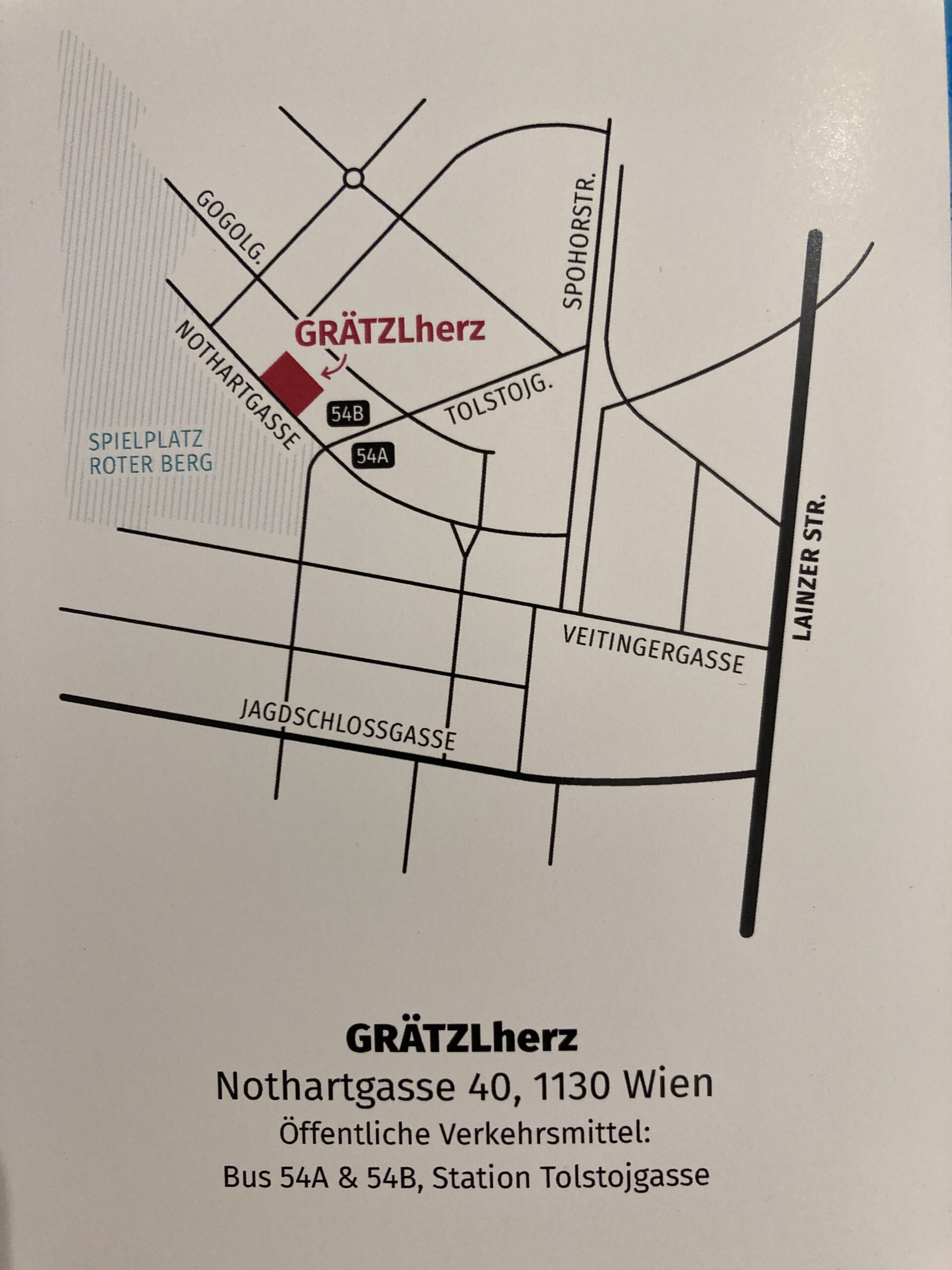 Wegbeschreibung zum GRÄTZLherz 
